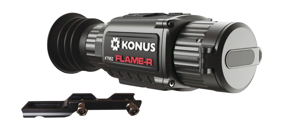 Konus 7952 Flame-R Thermal Rifle Scope Hand Held/Mountable Scope Black 2.5-20x Multi Reticle 256x192 Resolution Zoom Digital 1x/2x/4x/8x
