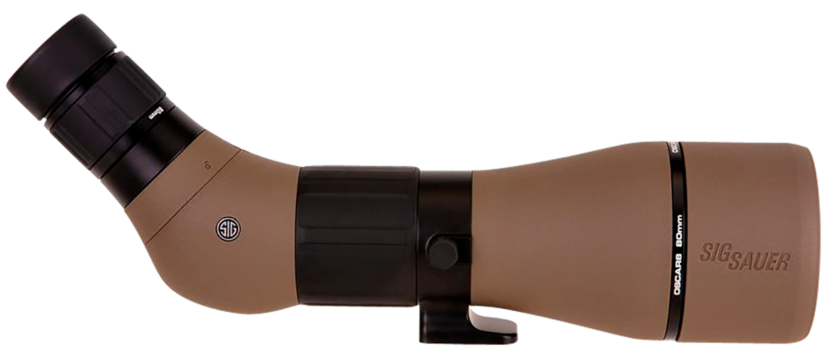 Sig Sauer 27-55x80 OSCAR8 Spotting Scope Flat Dark Earth, Angled Body