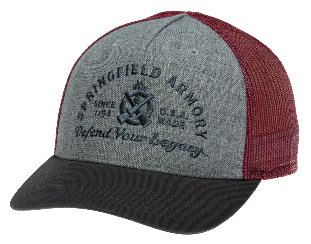 Springfield Armory GEP2381 Defend Your Legacy Brewery Hat Gray/Graphite/Maroon Adjustable Snapback OSFA Structured