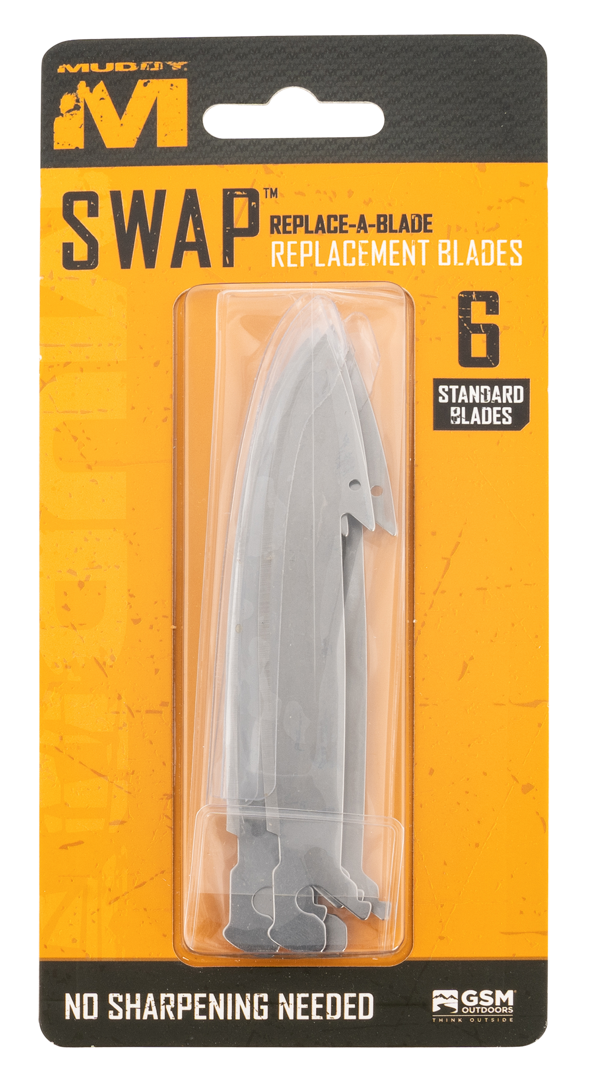 Walkers Game Ear , Muddy Mud-fl-35rbr-6pkch Swap Replace-a-blade Knf