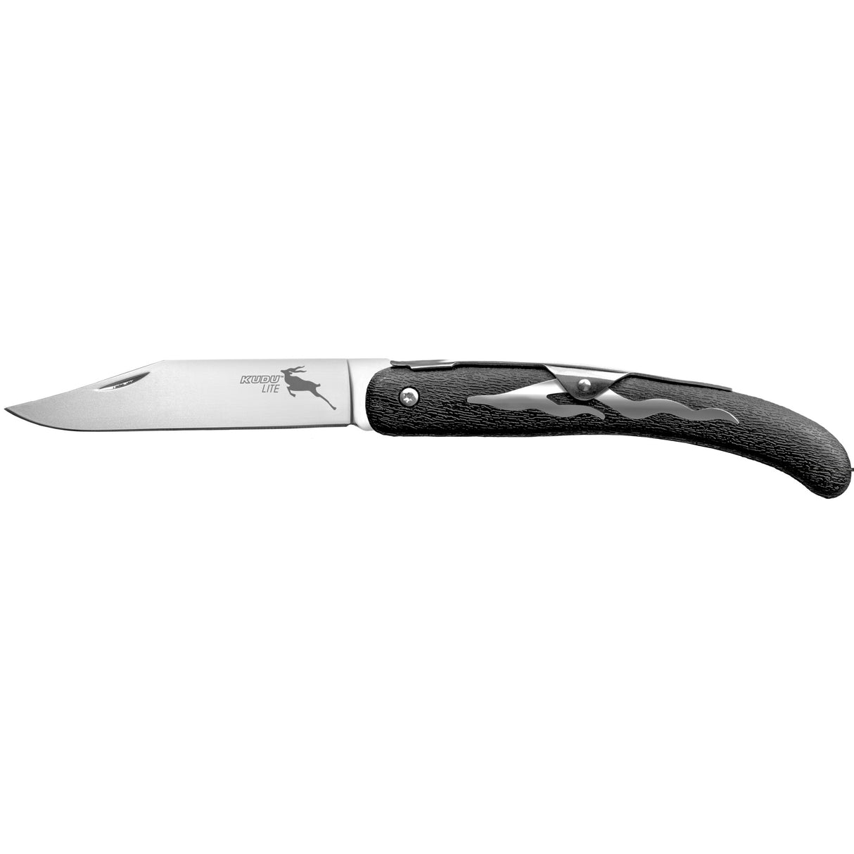 Cold Steel CS20KJ Kudu Lite 4.25" Folding Plain Polished 5Cr15MoV SS Blade/Black Woodgrain Zy-Ex Handle