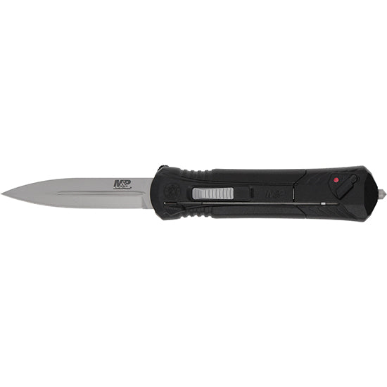 Smith & Wesson Knives 1181878 M&P3.50" Folding Dagger Plain Satin AUS-8A SS Blade 5.16" Black Includes Pocket Clip