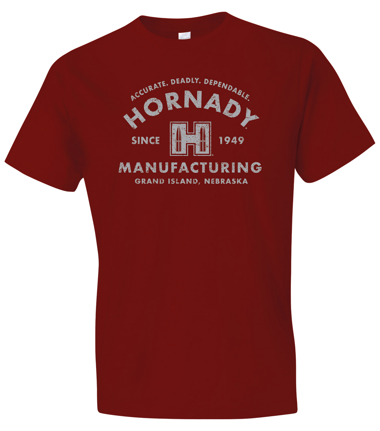 Hornady Gear 31425 Hornady T-Shirt MFG Cardinal Short Sleeve 2XL