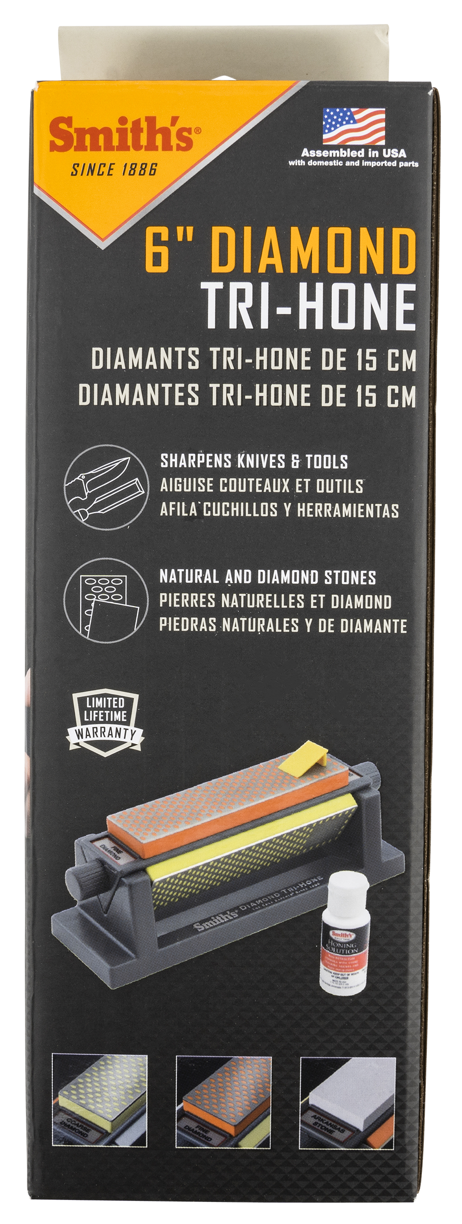 Smiths ProductsTri-HoneDiamond Sharpener Coarse Coarse/Fine/Natural Gray