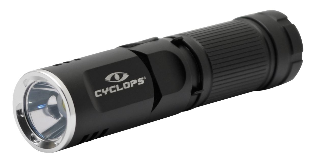 Cyclops FLX400 90 Degree Swivel Flashlight LED with Rechargeable Battery Aluminum Black