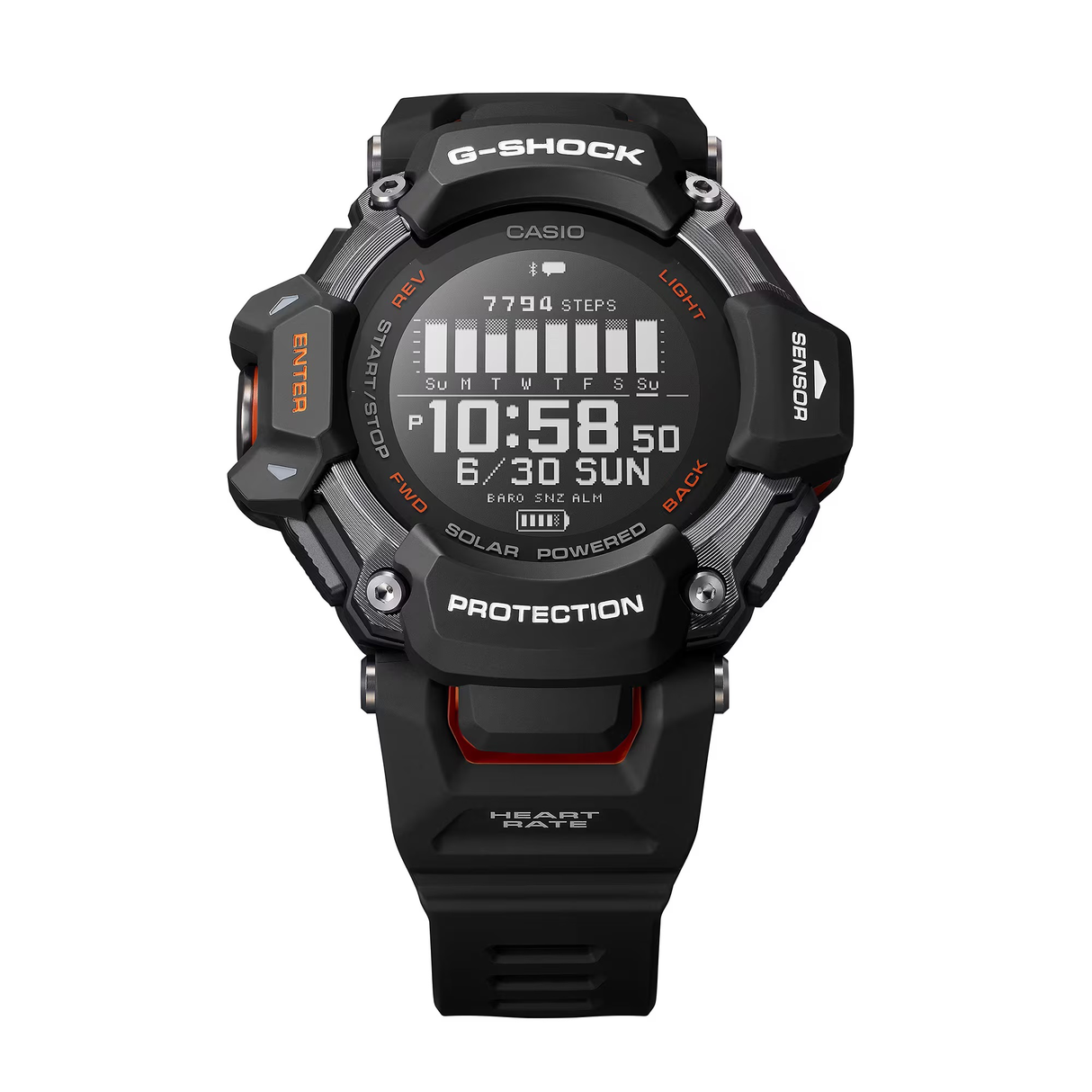 G-shock/vlc Distribution G-shock, Gshock Gbdh20001a Move Series Gps+heart Rt Blk