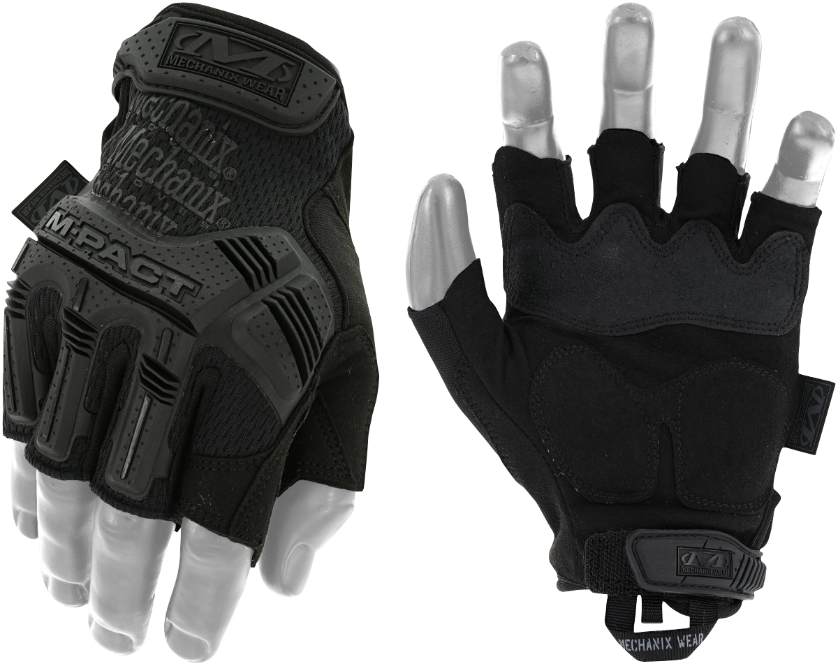 Mechanix Wear MFL55011 M-Pact Fingerless Covert XL Black Synthetic Leather