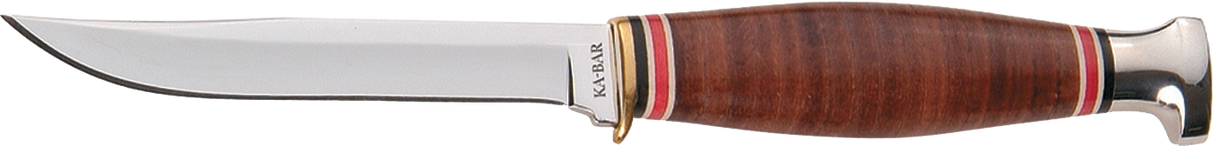 Ka-Bar 1226 Little Finn3.63" Fixed Clip Point Plain 5Cr15MoV SS Blade/Brown Leather Handle Includes Sheath