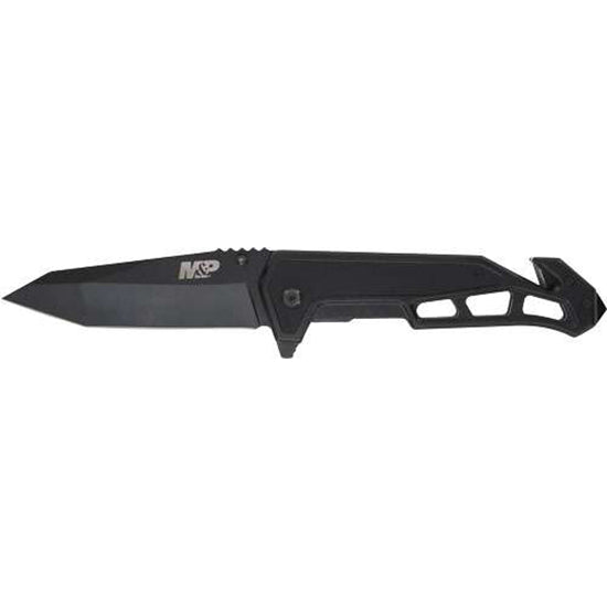 Smith & Wesson Knives 1160826 M&P Body Guard Folding Plain Black 8Cr13MoV SS Blade 5.26" Black Steel/G10 Handle Includes Pocket Clip