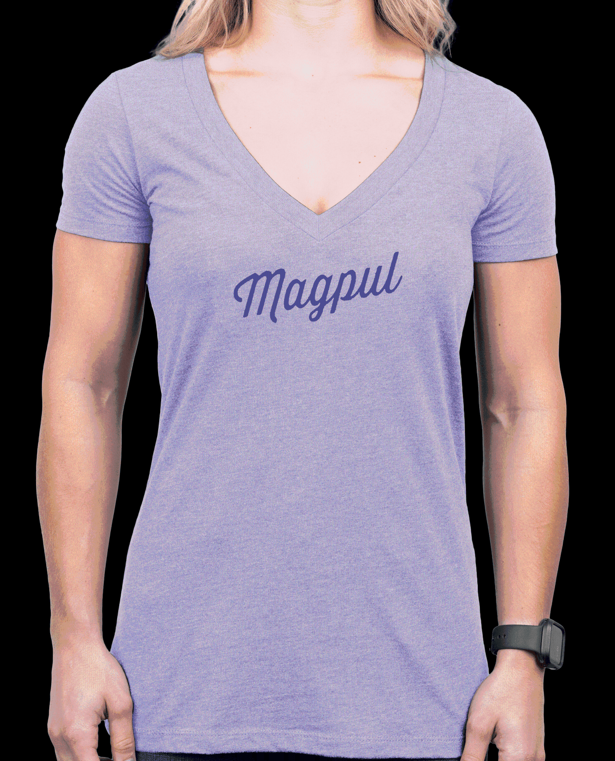Magpul MAG1336-530-M Rover Script Women's Orchid Heather Cotton/Polyester Short Sleeve Medium