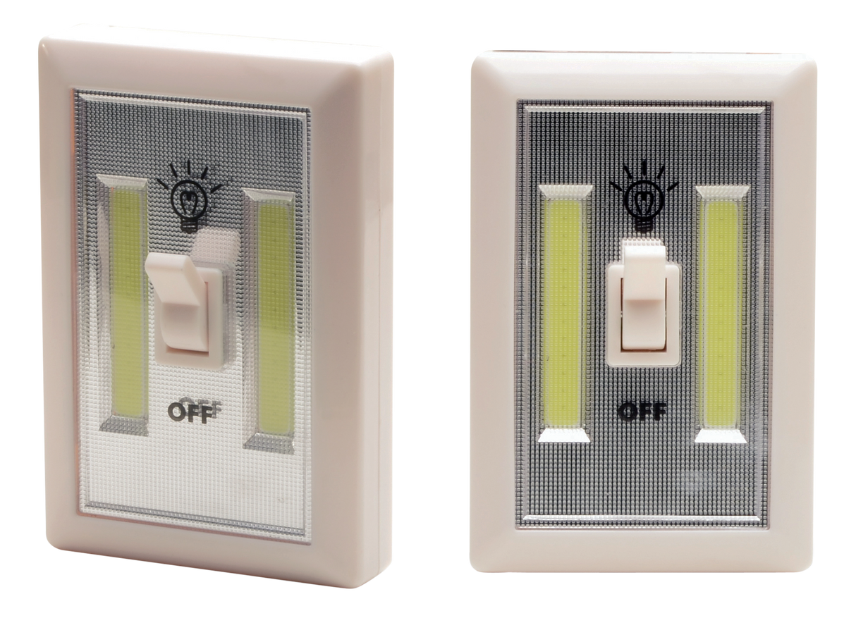 Cyclops 180 Lumen Switch Light LED with 2 AAA Batteries Aluminum Ivory 2PK