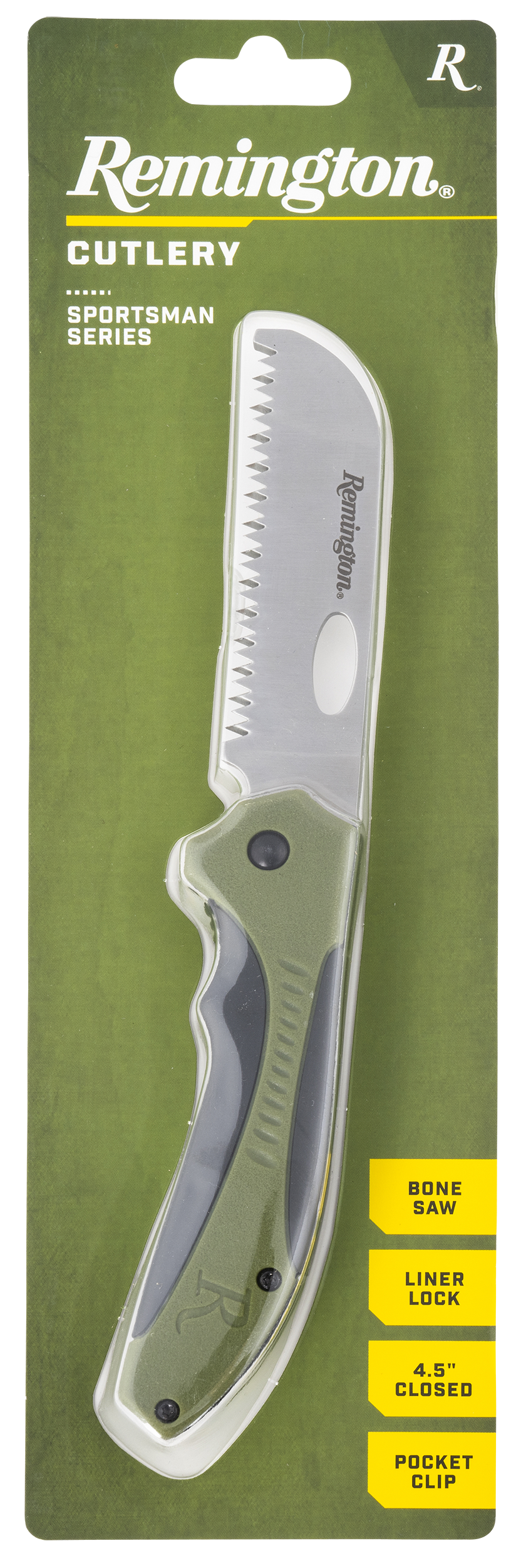 Remington Accessories 15673 SportsmanFolding Saw 8Cr13MoV SS Blade Black/Tan GRN Handle