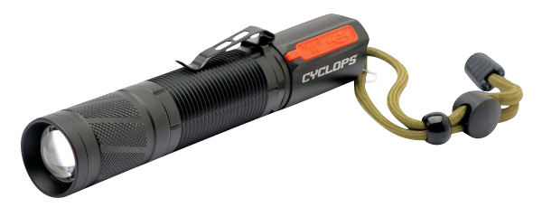 Cyclops CYCTF1200RC Pocket FlashlightBlack Aluminum 1200 Lumens