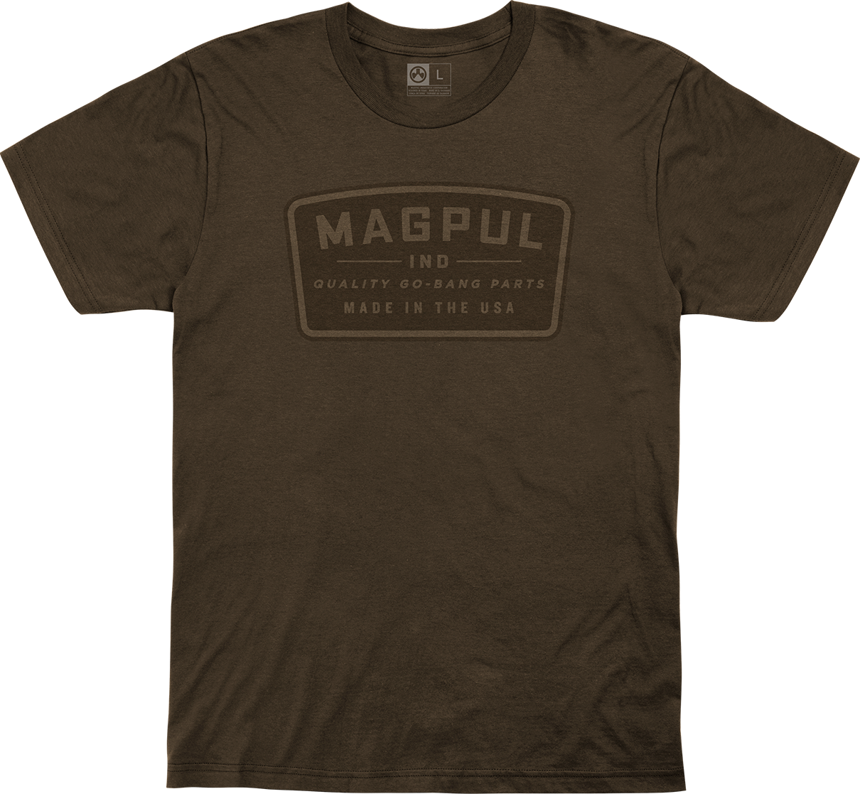 Magpul MAG1111-200-S Go Bang PartsBrown Cotton Short Sleeve Small
