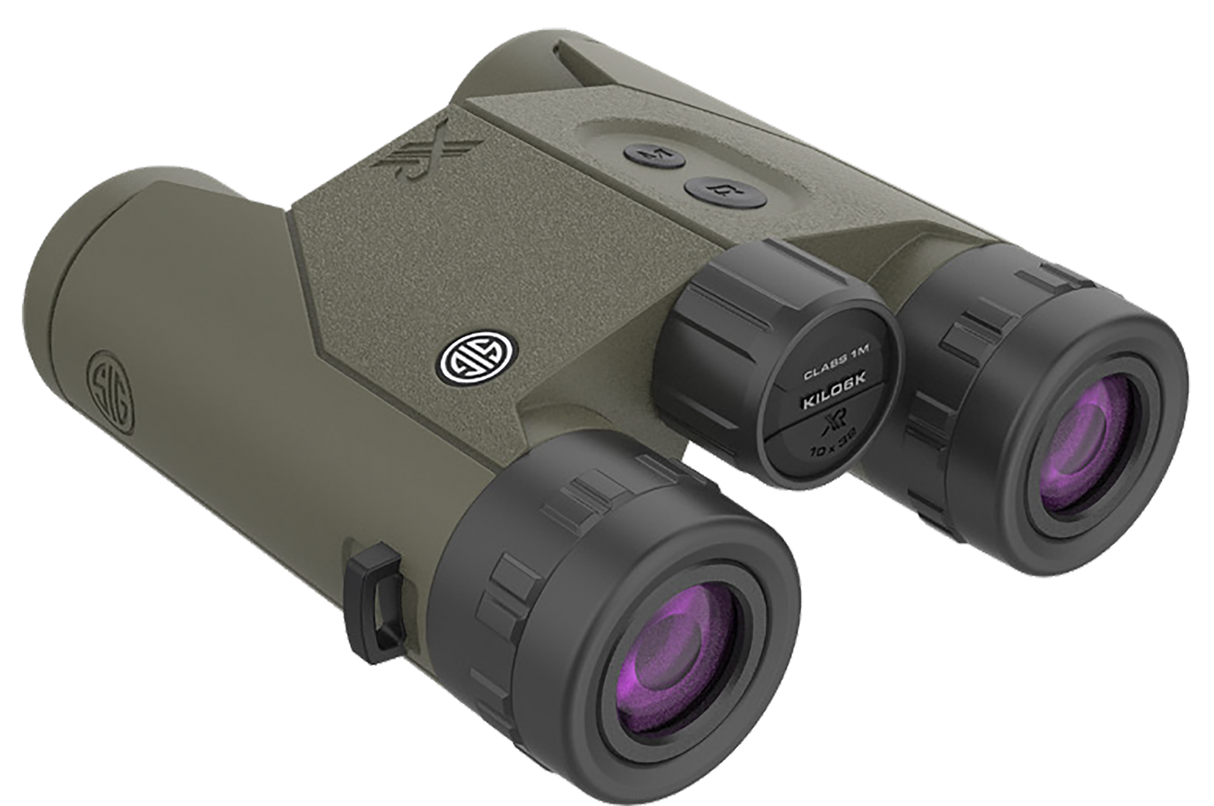 Sig Sauer Electro-Optics SOK6K104 KILO6K HD Binocular Rangefinder OD Green 10x32mm 6000 yds Max Distance Segmented OLED Display
