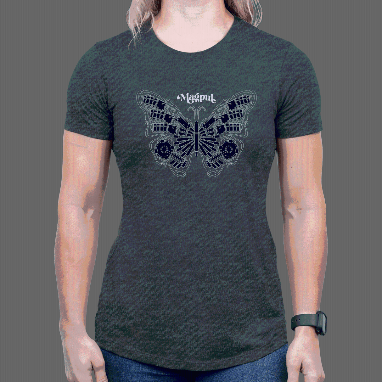 Magpul MAG1342-011-S Metamorphosis Women's Charcoal Heather Cotton/Polyester Short Sleeve Small