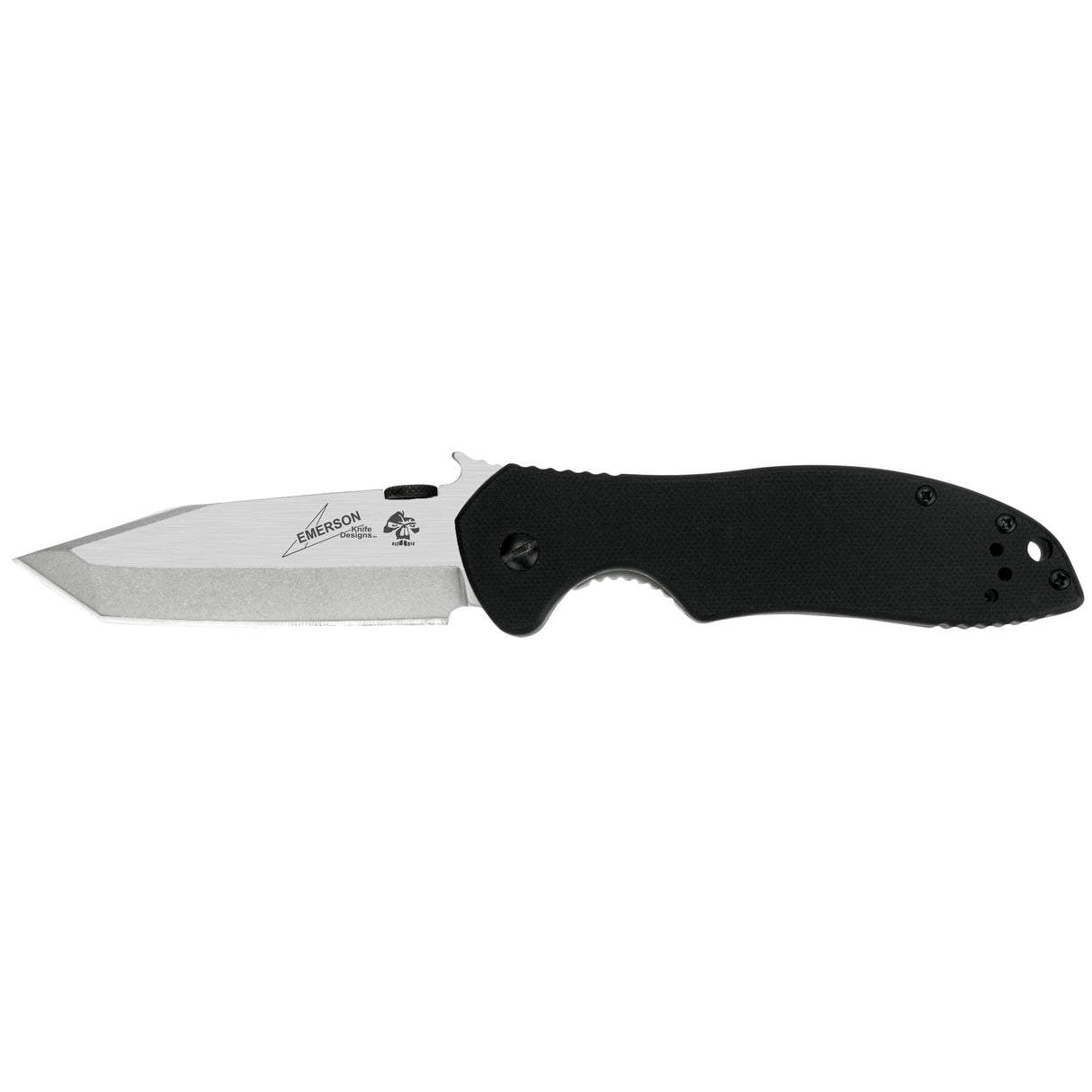 Kershaw 6034T CQC 7K 3.25" Folding American Tanto Plain Satin/Stonewashed 8Cr14MoV SS Blade Bead Blasted/Black G10/SS Handle Includes Pocket Clip
