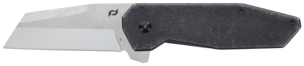 Schrade 1136251 Slyte3" Folding Plain Satin D2 Steel Blade 4.50" Dark Stonewash Stainless Steel Handle