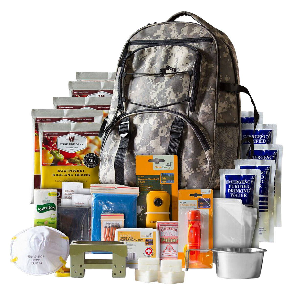 ReadyWise RW01622GSG 5-Day Survivial Backpack 32 Servings Per Pack