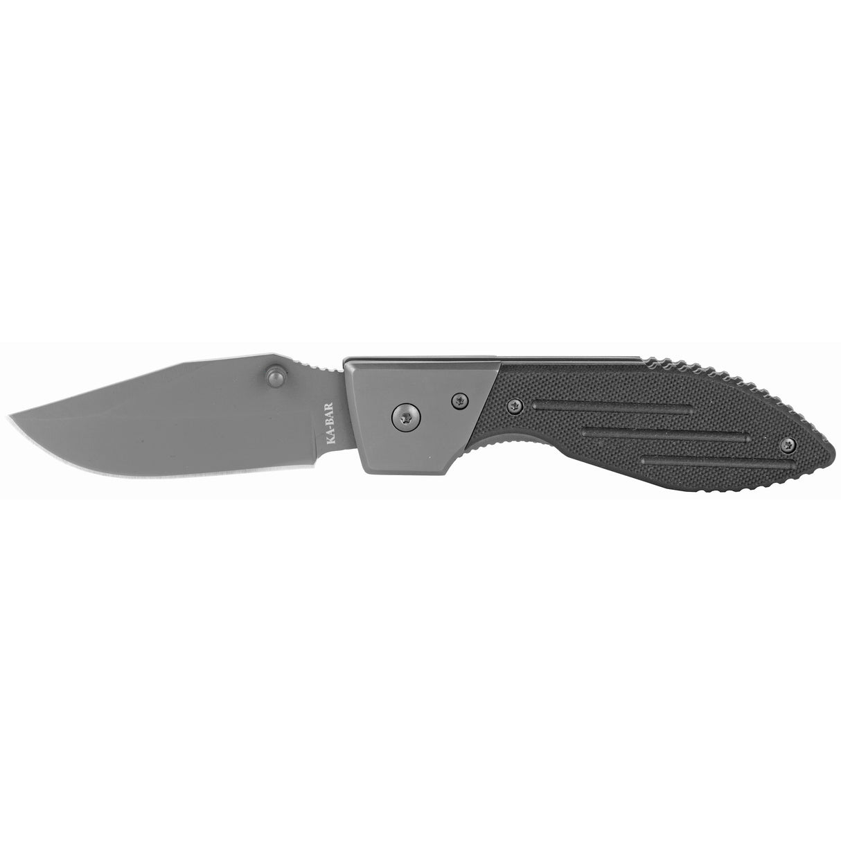 Ka-Bar 3072 Warthog3" Folding Clip Point Plain Black 420HC SS Blade Black G10 Handle Includes Pocket Clip