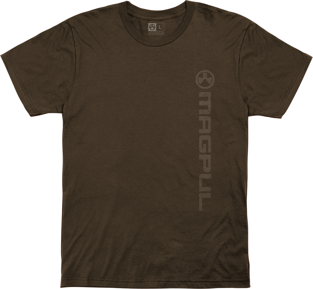 Magpul MAG1113-200-S Vertical LogoBrown Cotton Short Sleeve Small