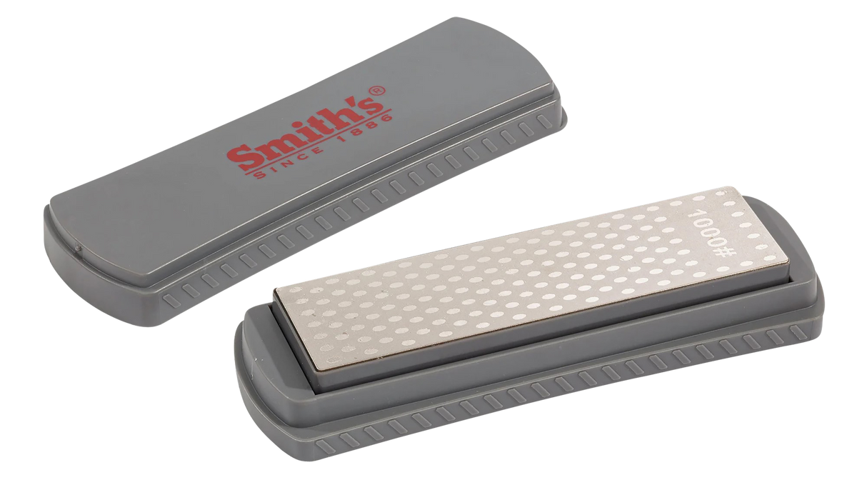 Smiths Products 51312 DualGrit Double-Sided Sharpening Stone 6" Diamond Sharpener Medium/Fine Gray