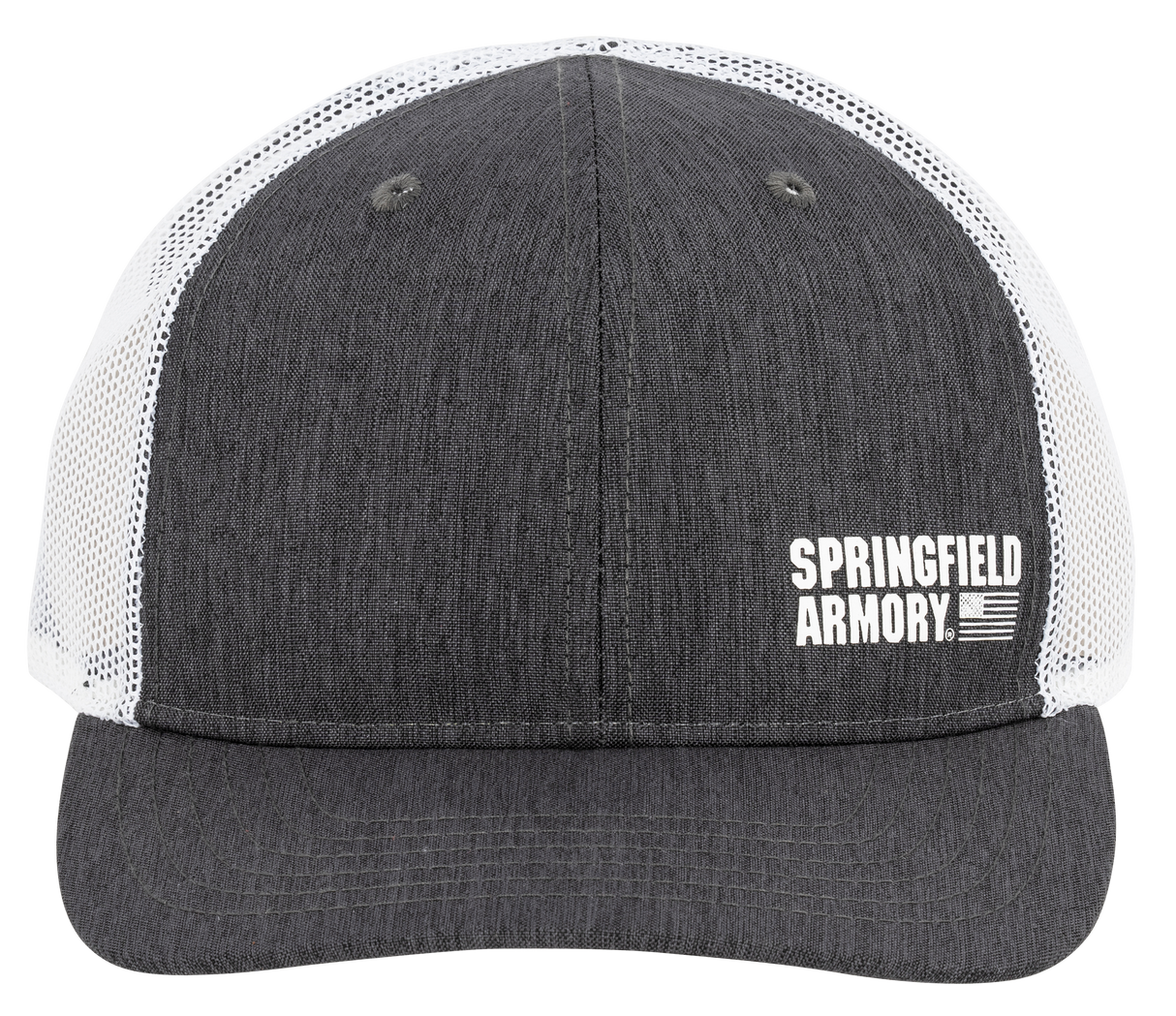 Springfield Armory GEP2382 Flag Trucker Hat Black/Gray Adjustable Snapback OSFA Structured