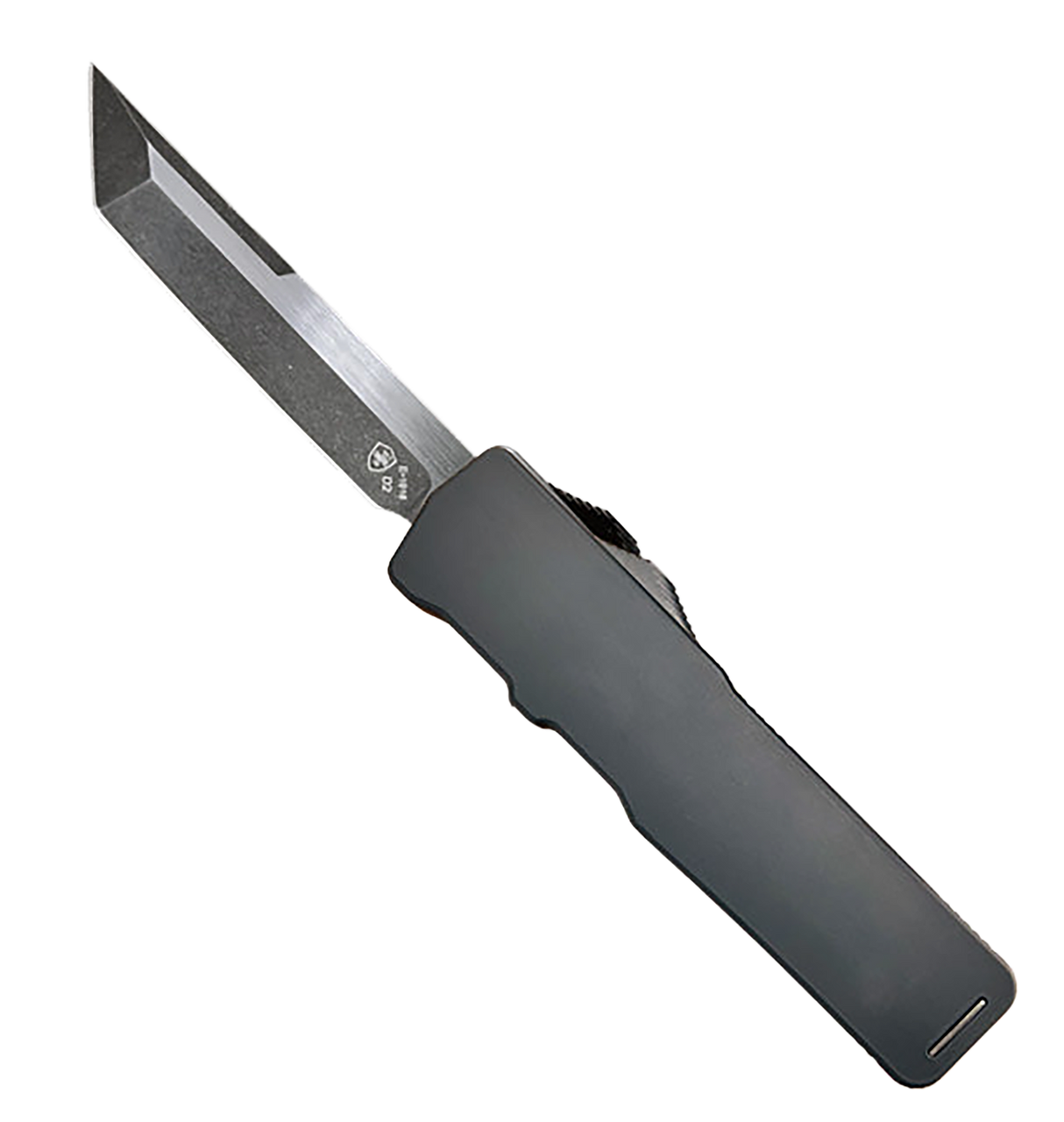 Templar Knife XMBR221 ExcaliburSlim 3.25" OTF Tanto Plain Black Oxide Stonewashed Powder Coated D2 Steel Blade/5" Black Aluminum/Rubber Handle Includes Pocket Clip