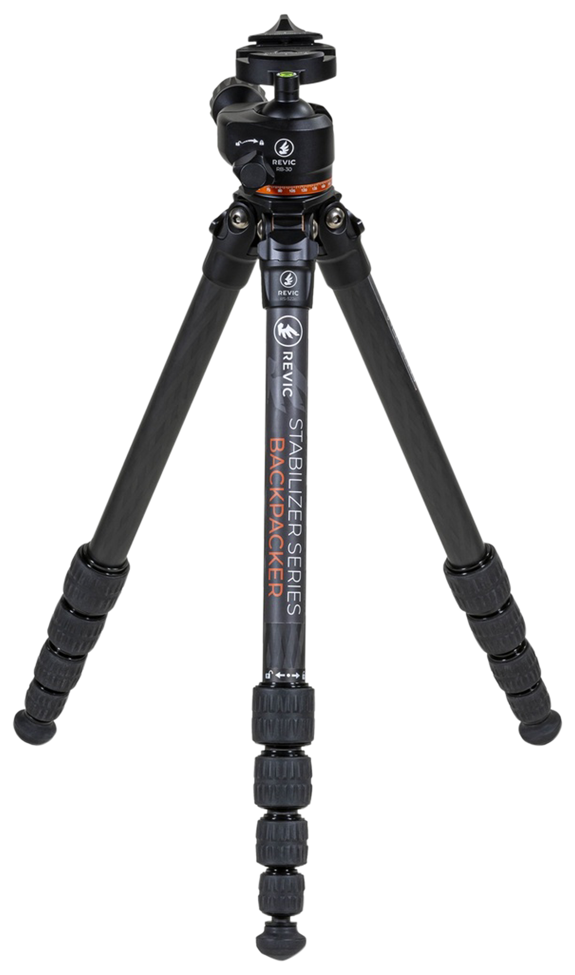 Revic Carbon Fiber Stabilizer Backpacker Tripod with 30mm Ballhead Kit