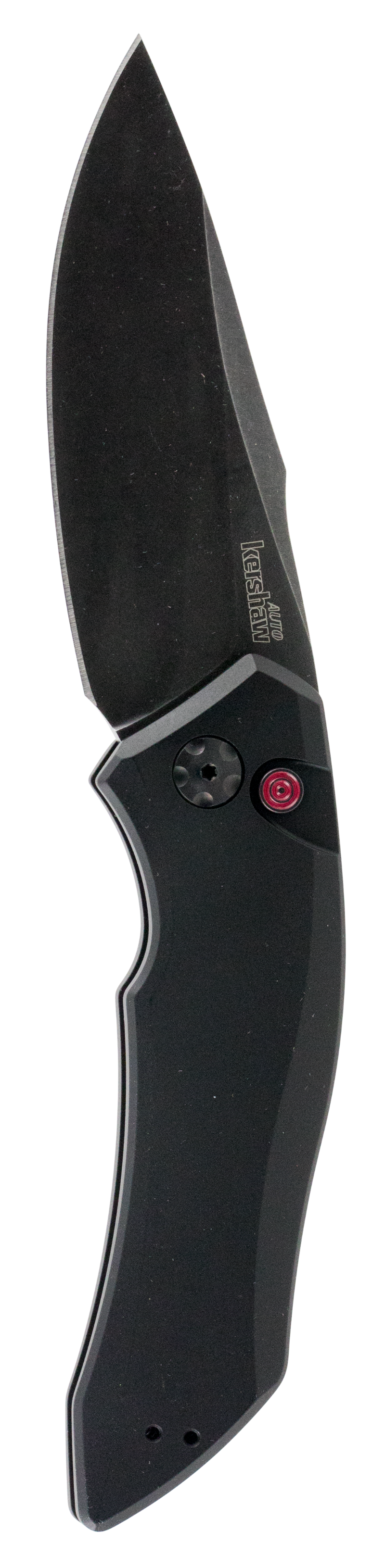 Kershaw 7100BW Launch 1 3.40" Folding Drop Point Plain Black Oxide Blackwash Black Oxide CPM 154 Blade Black Anodized Aluminum Handle Includes Pocket Clip