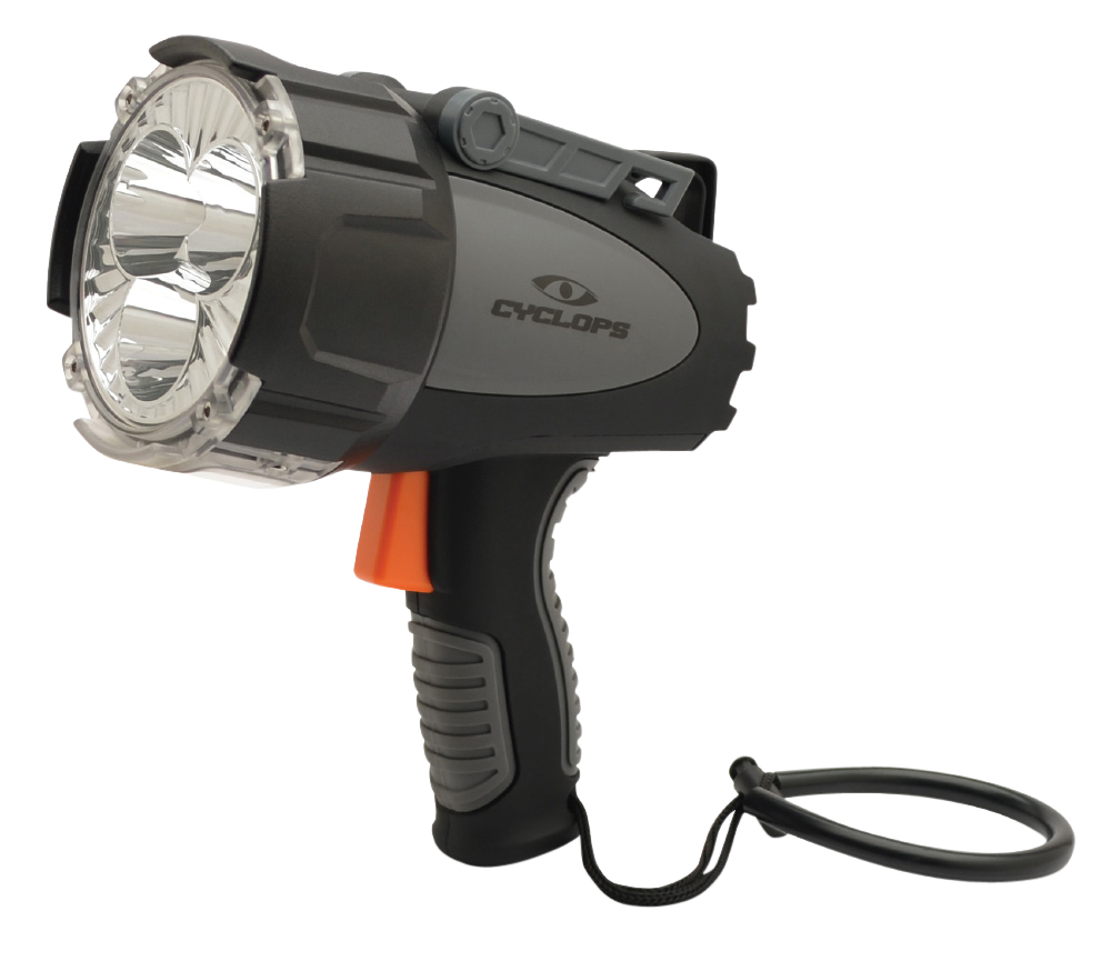 Cyclops Revo 6000 Spotlight with Rechargeable 18650 Batteries Polymer Black