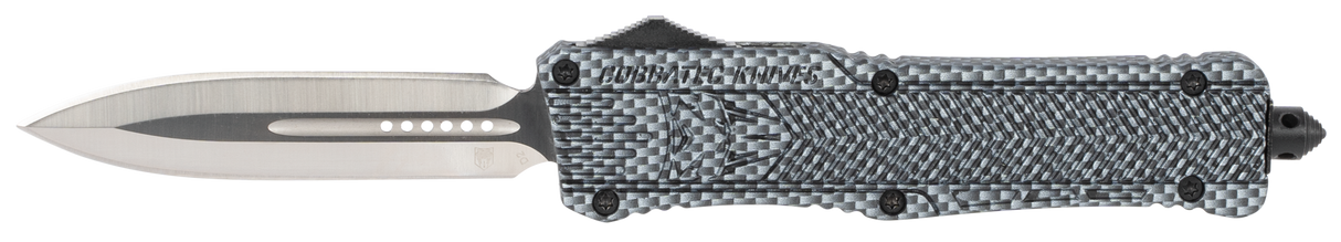 CobraTec Knives LCFCTK1LDAGNS CTK-1Large 3.75" OTF Dagger Plain D2 Steel Blade/Carbon Fiber Aluminum Handle Features Glass Breaker Includes Pocket Clip