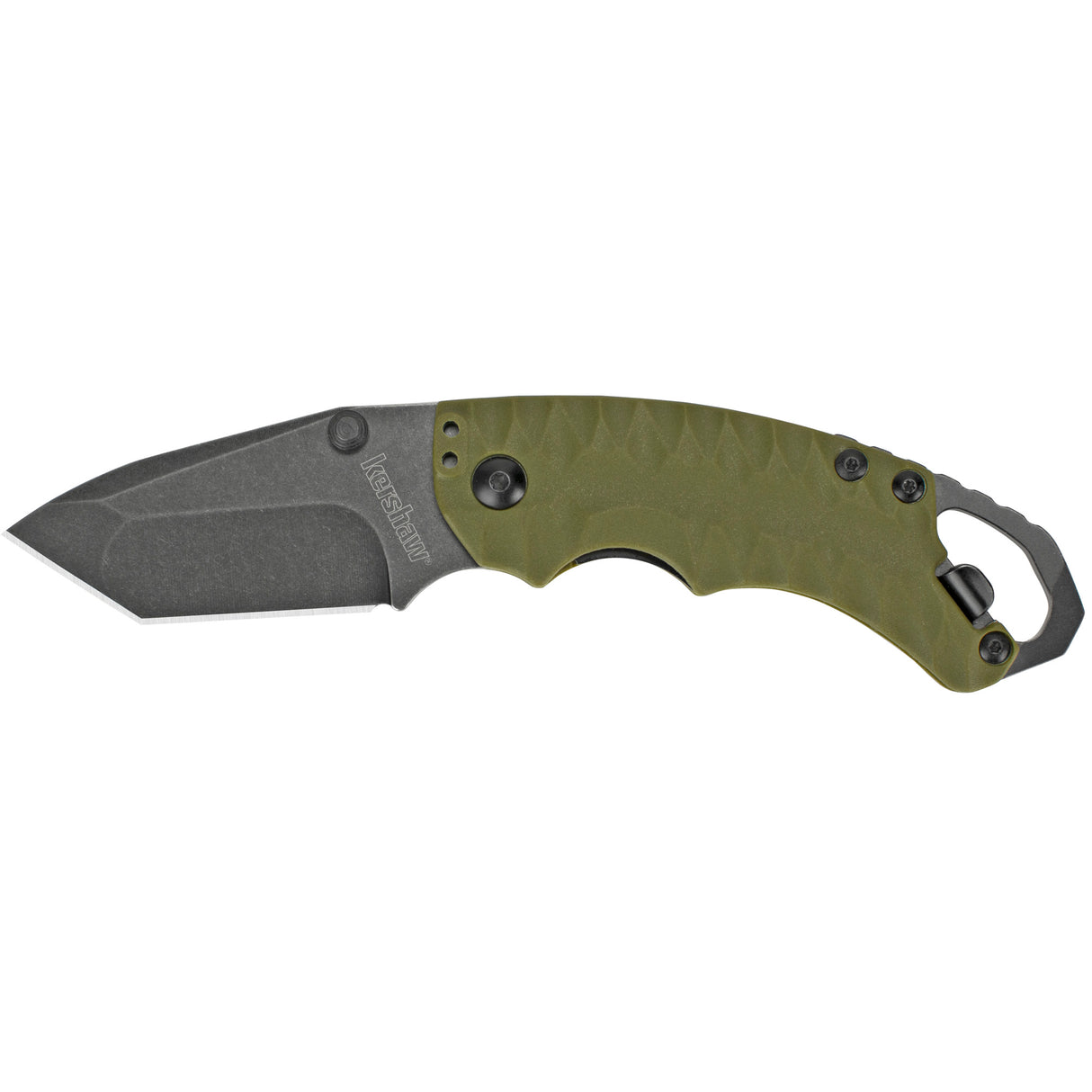 Kershaw 8750TOBLW Shuffle II Olive Green 2.6 8Cr13MoV Stainless Steel Tanto Fiberglass Reinforced Nylon in.