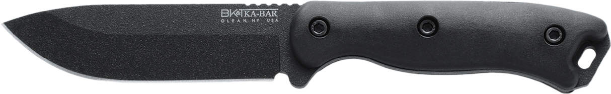 Ka-Bar BK16 Becker4.38" Fixed Drop Point Plain Black 1095 Cro-Van Blade Black Ultramid Handle