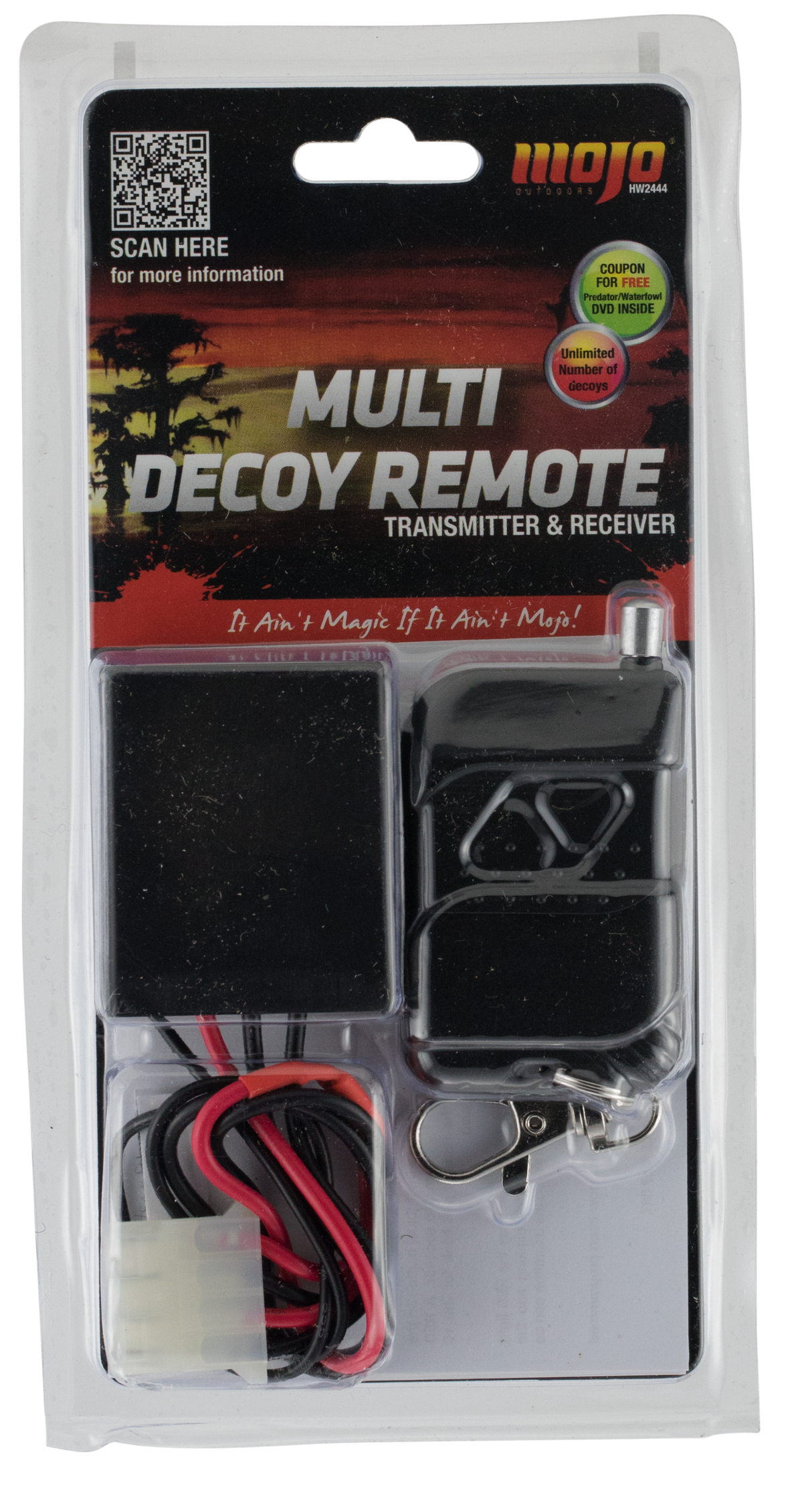 Mojo Outdoors HW2444 Multi Decoy Remote Kit Black Compatible With Mojo Decoys