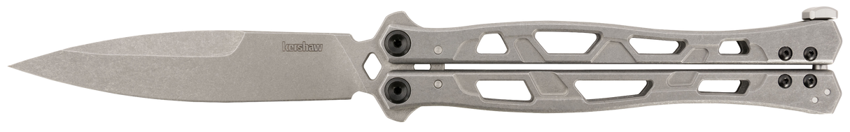 Kershaw 5050 Moonsault4.60" Butterfly Spear Point Plain 14C28N Steel Blade/ Stainless Steel Handle