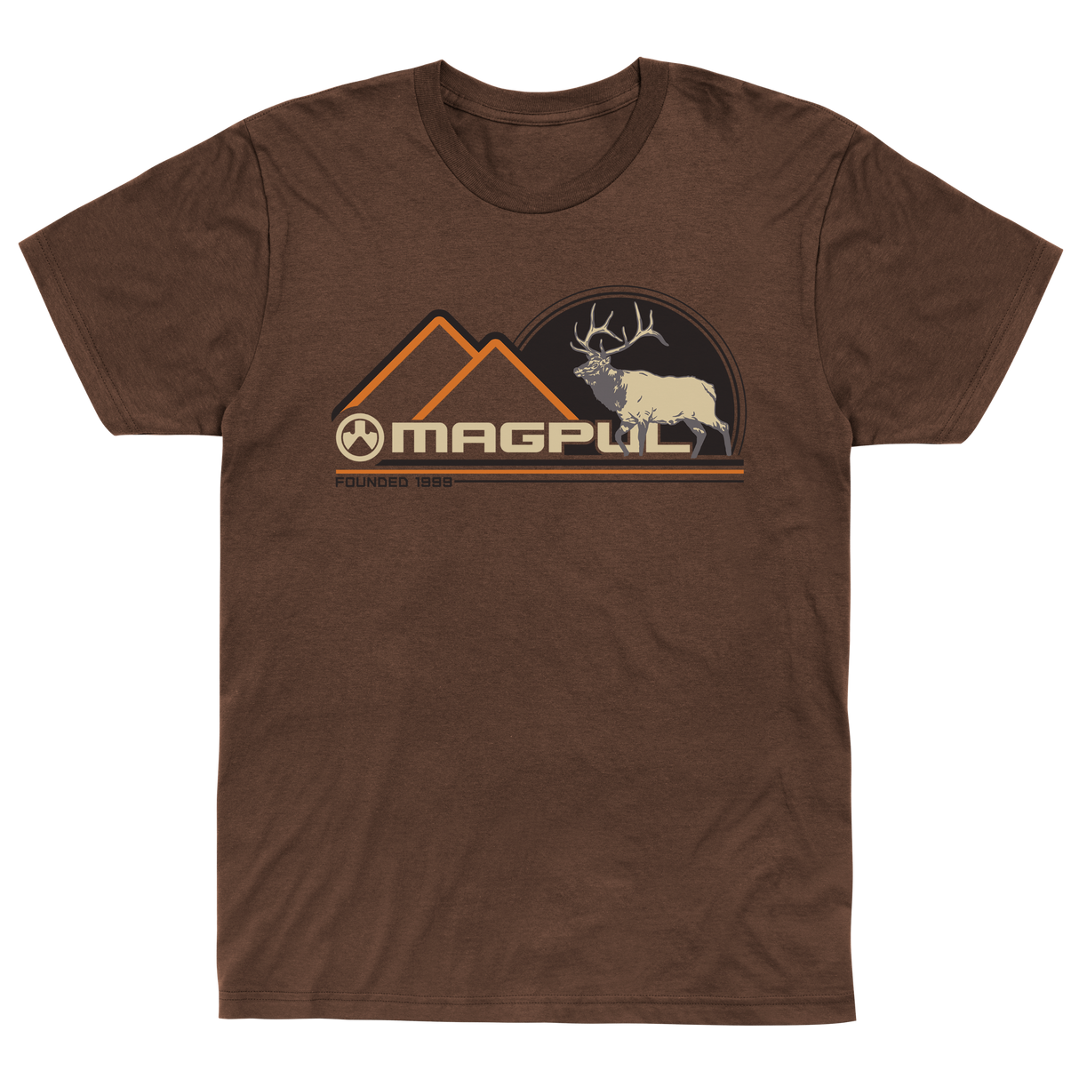 Magpul MAG1234-203-S WapitiBrown Heather Cotton/Polyester Short Sleeve Small