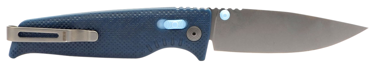 S.O.G SOG12790157 Altair XR 3.20" Folding Plain Bead Blasted Cryo CPM 154 SS Blade/ Squid Ink Black w/Stone Blue Accents GRN Handle