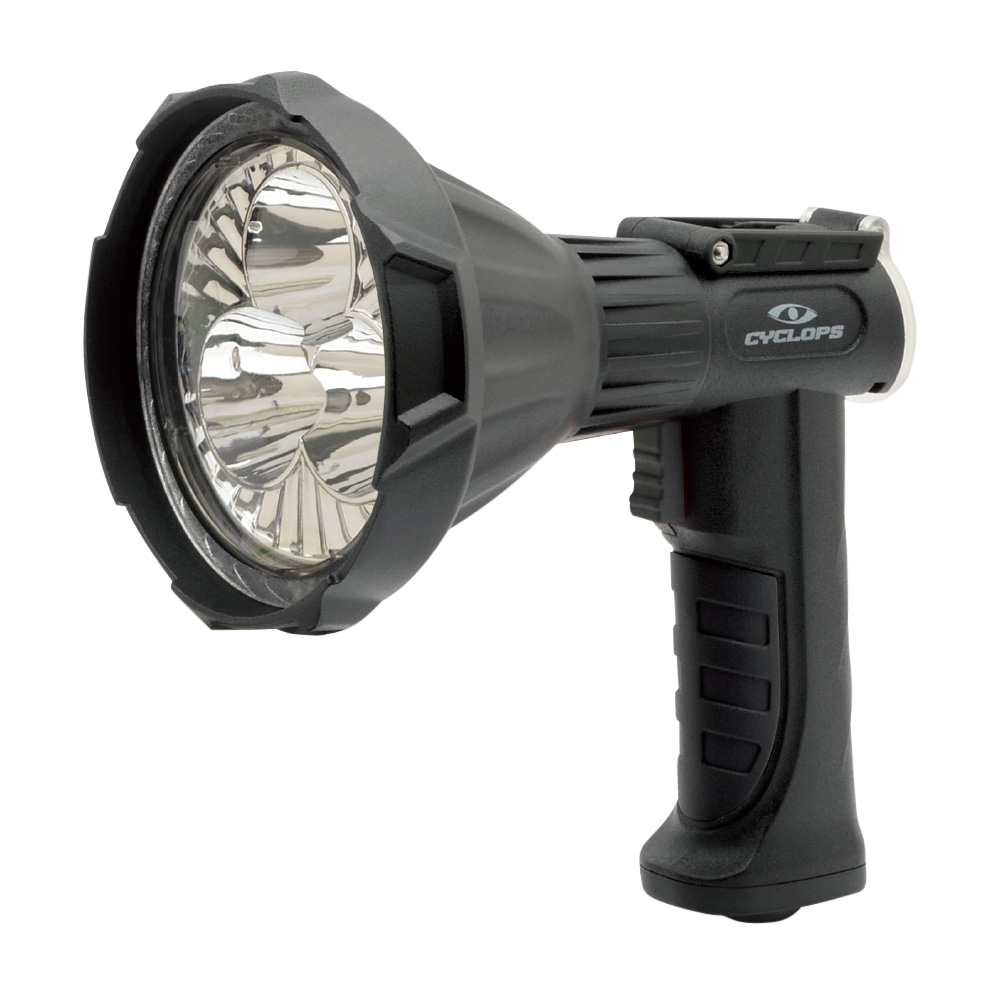 Cyclops Revo 4000 Spotlight with Rechargeable 18650 Batteries Polymer Black