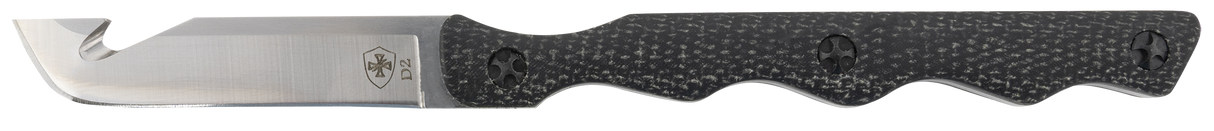 Templar Knife NTKB322 Neck2.46" Fixed Drop Point Plain Powder Coated D2 Steel Blade/ 4.22" Black Canvas Micarta Handle Includes Lanyard/Sheath