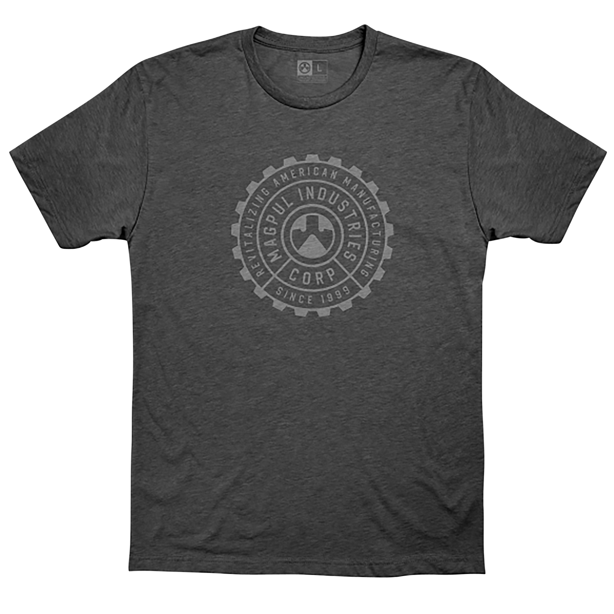 Magpul MAG1202-011-S ManufacturingCharcoal Heather Cotton/Polyester Short Sleeve Small