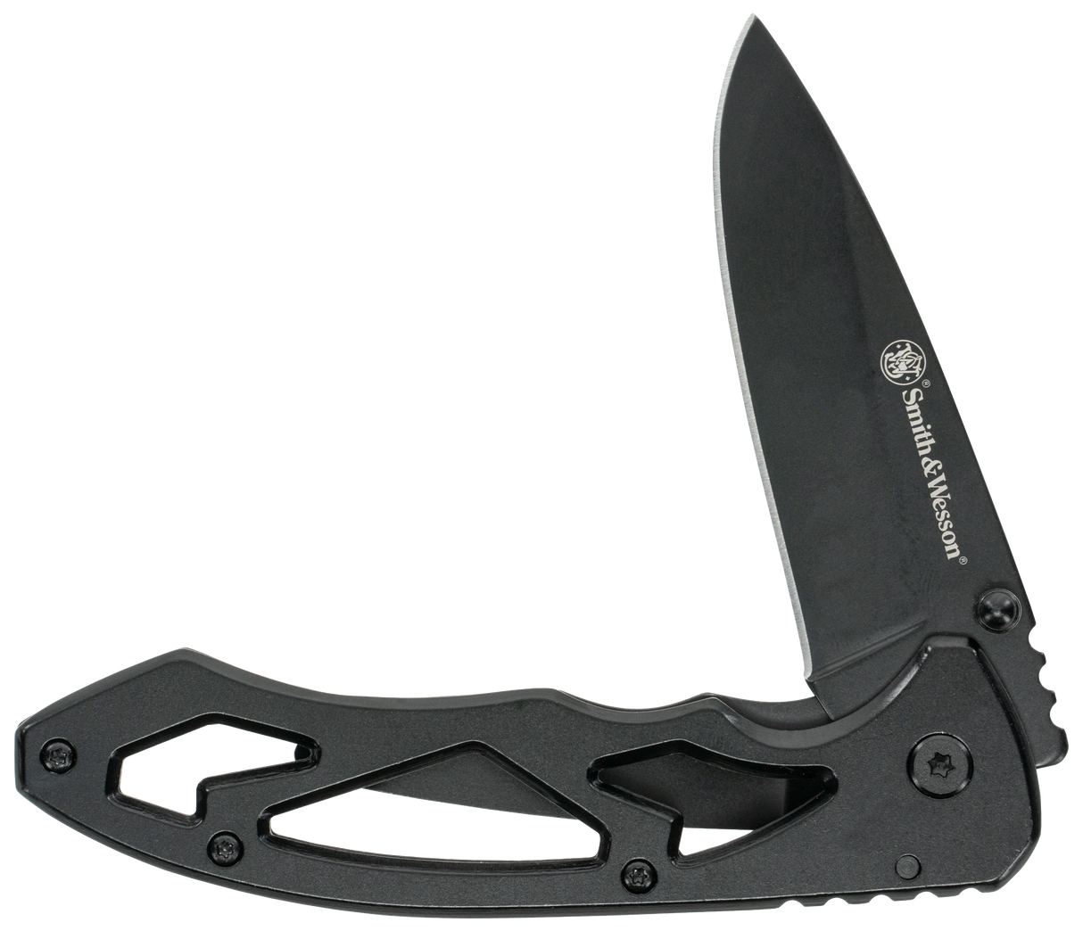 Uncle Henry CK400LCP SkeletonizedLarge 3" Folding Drop Point Plain Stainless Steel Blade 4.40" Handle Includes Pocket Clip