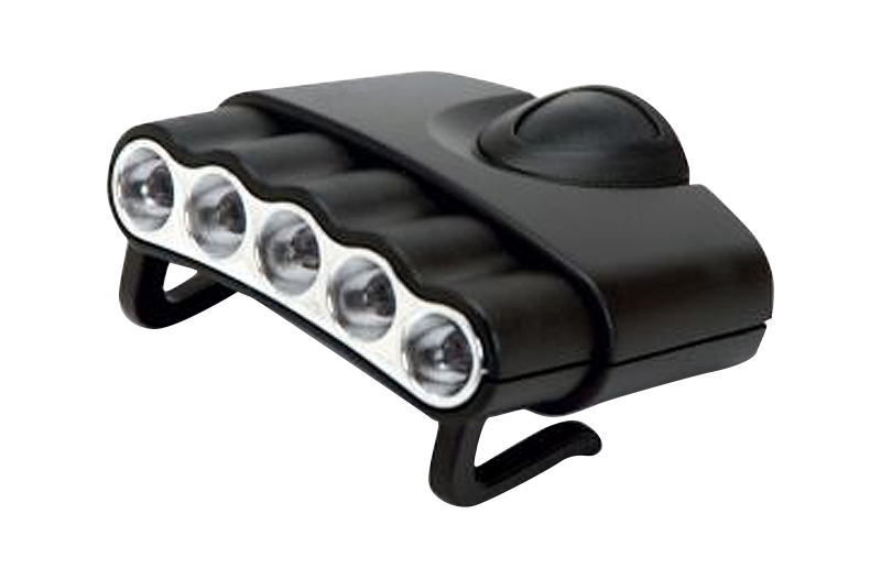 Cyclops Orion5 Cap Clip Light LED with 2 CR2032 Batteries Polymer Black