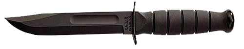Ka-Bar 1256 Fighting/Utility5.25" Fixed Clip Point Plain 1095 Cro-Van Blade/Black Kraton G Handle Includes Sheath