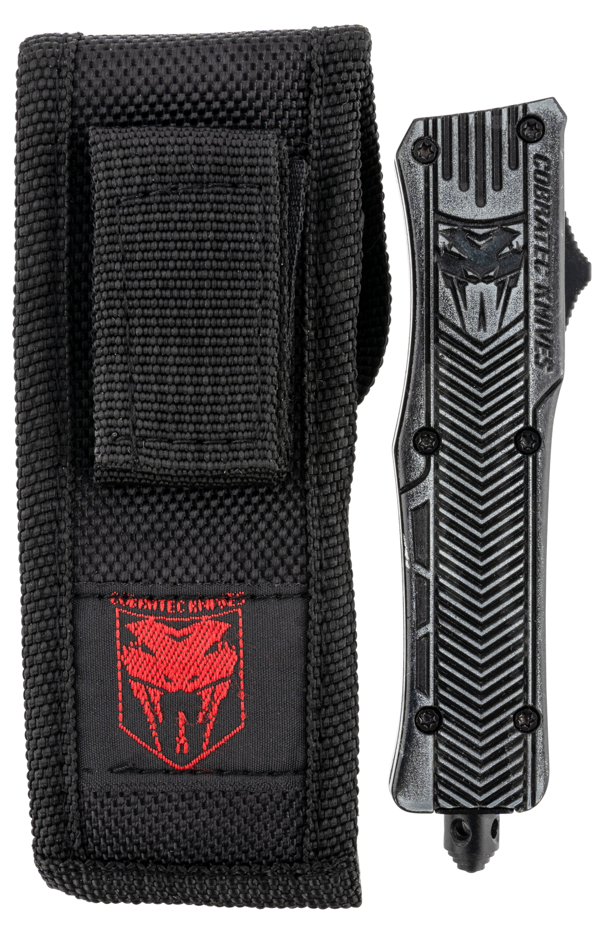 CobraTec Knives SSWCTK1SDAG1SS CTK-1Small 2.75" OTF Dagger Part Serrated D2 Steel Blade/ Stonewashed Aluminum Handle Features Glass Breaker Includes Pocket Clip