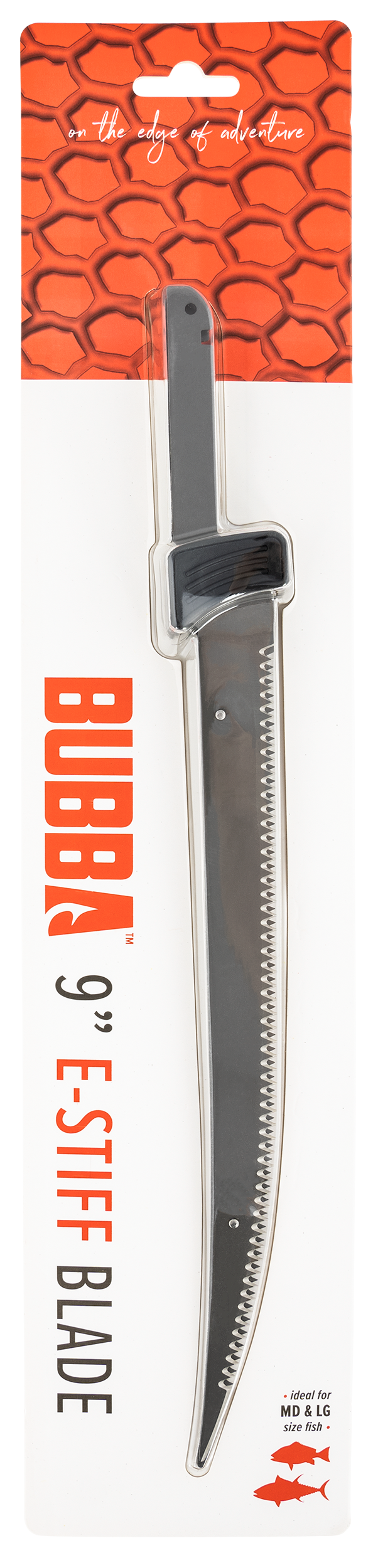 Bubba Blade 1099593 Replacement E-Stiff 9" Fillet Serrated TiCN Carbon SS Blade