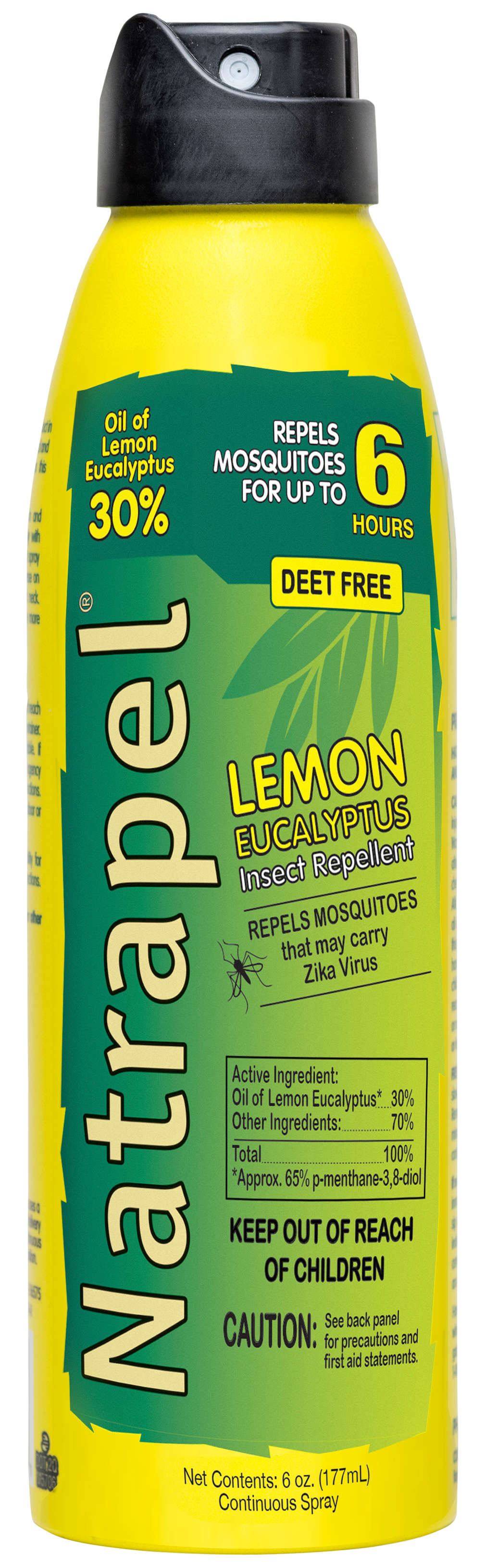 Natrapel 00066865 Lemon Eucalyptus6 oz Aerosol Repels Ticks Effective Up to 6 hrs
