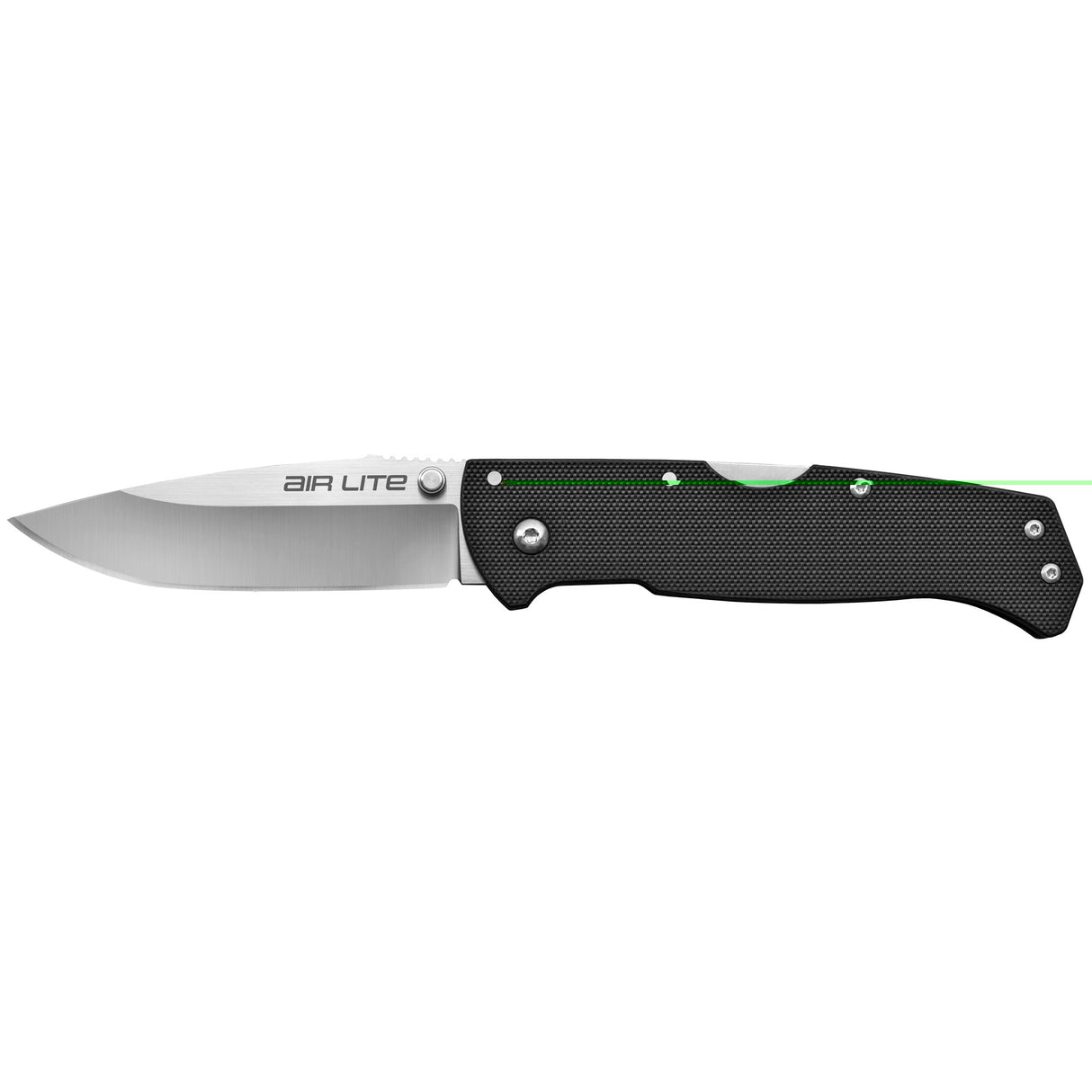 Cold Steel CS26WD Air Lite 3.50" Folding Drop Point Plain AUS-10A SS Blade/Black G10 Handle Includes Pocket Clip