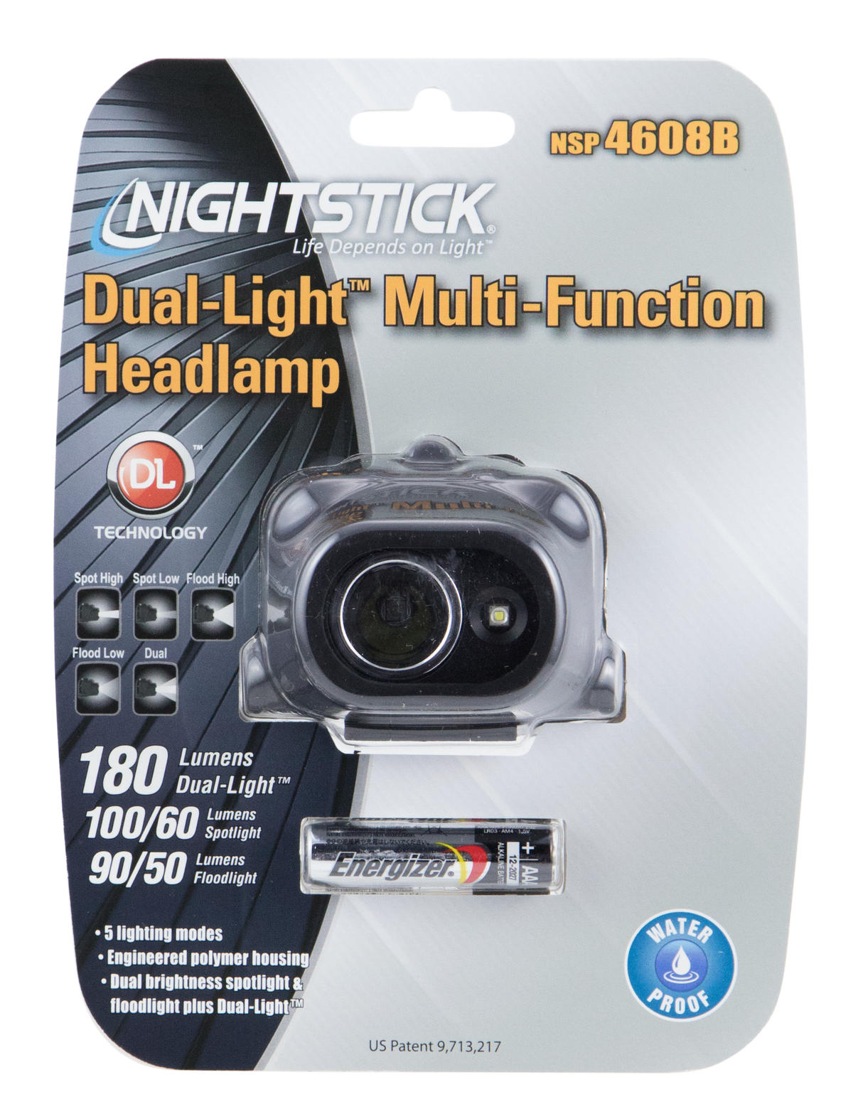 Nightstick NSP4608B NSP-4608BC Multi-Function Black 80/100/115/140/180/220 White LED Bulb 158 Meters Beam Distance