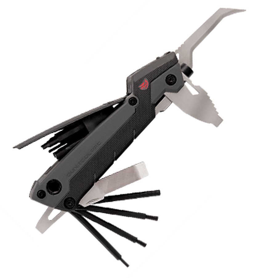 Real Avid AVGTPRO Gun Tool Pro Black Stainless Steel 2.50" Plain/Claw Point Rifle/Shotgun